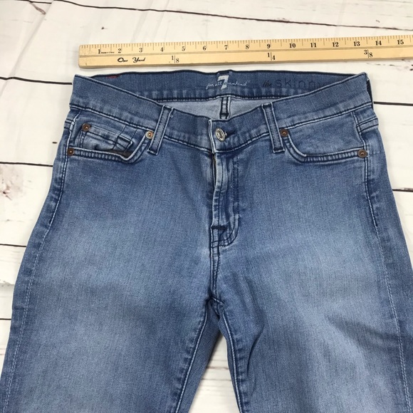 Women’s 7 For All Mankind Size 28 The Skinny Jeans T - Picture 2 of 8